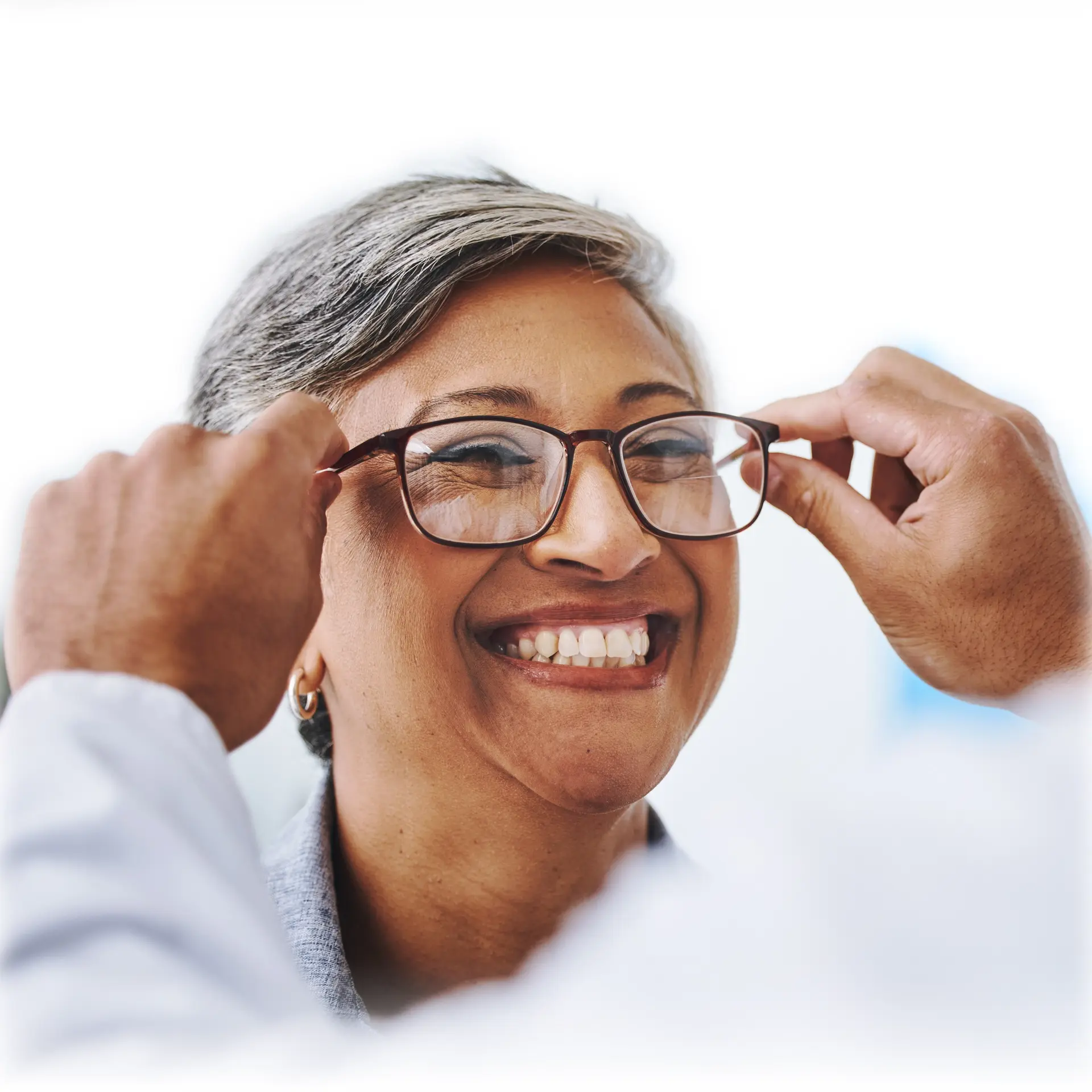 woman with glasses
